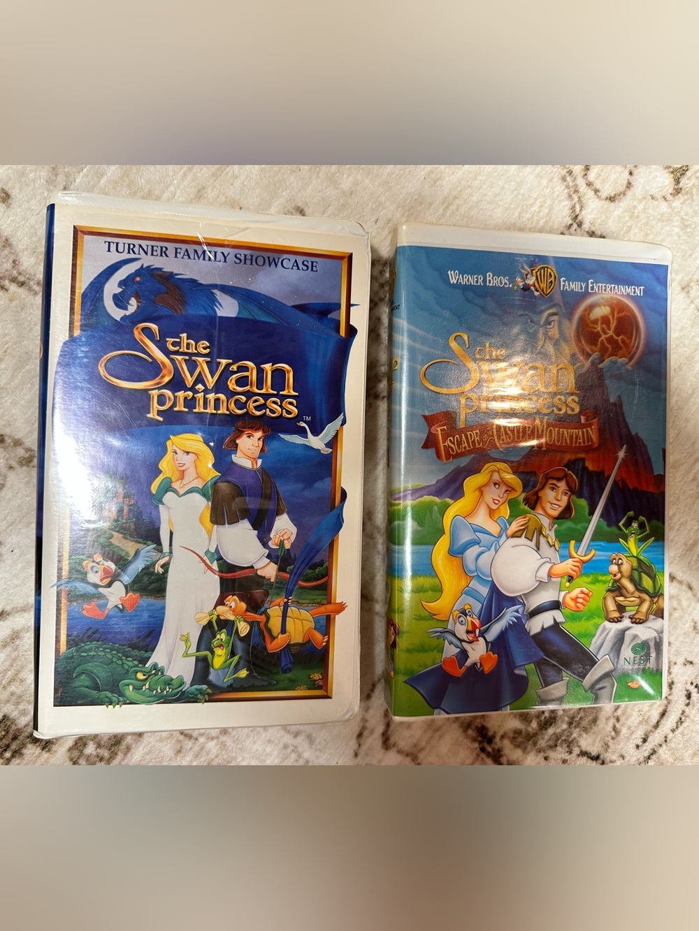 The Swan Princess & The Swan Princess Escape from Castle Mountain VHS Tapes